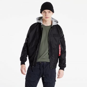 Jacheta Alpha Industries MA-1 TT Hood BP Reflective Jacket Black