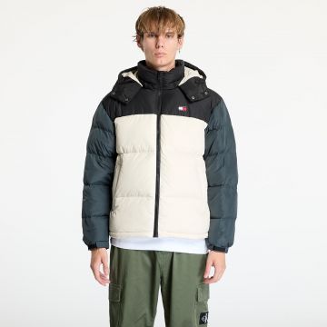 Jacheta Tommy Jeans Alaska Colorblock Puffer Jacket Beige