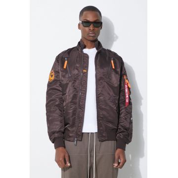 Alpha Industries geaca Falcon II barbati, culoarea maro, de tranzitie, 156109