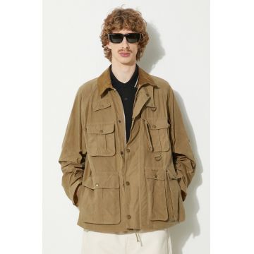 Barbour jacheta de bumbac Modified Transport Casual culoarea bej, de tranzitie, MCA0966