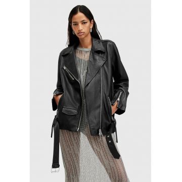 Jacheta biker relaxed fit de piele Billie