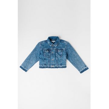 Jacheta crop de denim