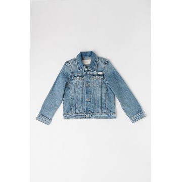 Jacheta de denim cu buzunare frontale