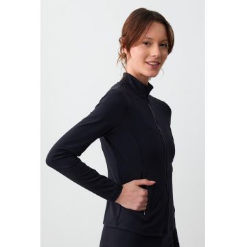 Jacheta slim-fit cu buzunare cu fermoar