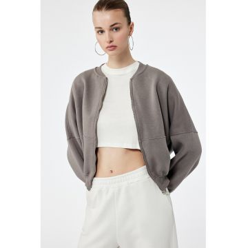 Jacheta bomber cu maneci cazute Jacheta bomber cu maneci cazute