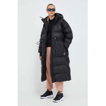adidas by Stella McCartney geacă femei, culoarea negru, de iarnă, oversize HR4481