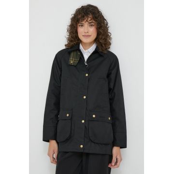 Barbour jacheta de bumbac culoarea negru, de tranzitie