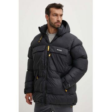 Columbia geacă Ballistic Ridge Oversized Puffer bărbați, culoarea negru, de iarnă, oversize 2011261-703