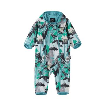 Reima combinezon bebe Moomin Vindpust culoarea verde, 5100326B