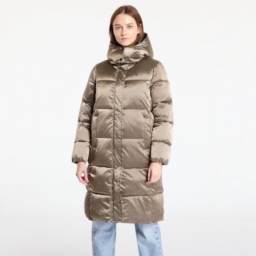 Jacheta Calvin Klein Jeans Shiny Satin Puffer Coat Brindle