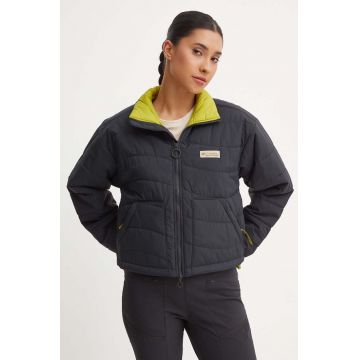 Columbia geaca Wallowa Insulated femei, culoarea negru, de tranzitie, oversize, 2090751