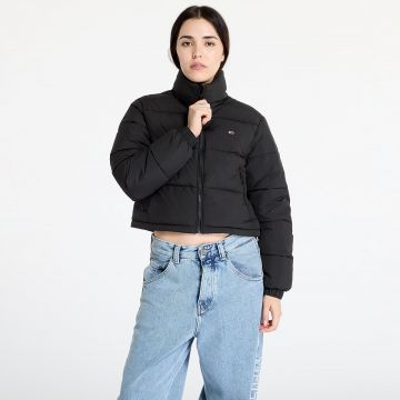 Jacheta Tommy Jeans Crop Essential Puffer Jacket Black