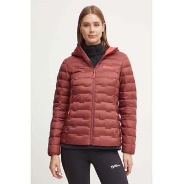 Jack Wolfskin geaca sport din puf Passamani culoarea bordo, A61833