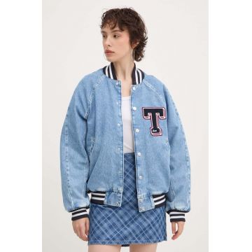 Tommy Jeans jachetă bomber din denim de tranziție, DW0DW18202