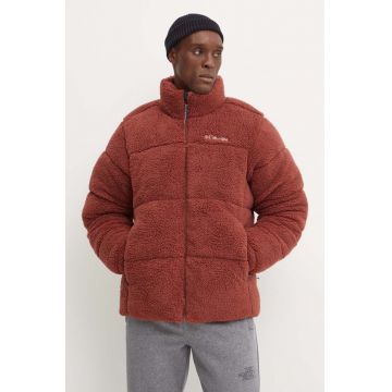 Columbia geaca P￬t Sherpa barbati, culoarea bordo, de iarna, 2086841