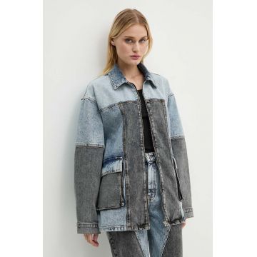 Rotate geaca jeans Oversized Patchwork Jacket femei, de tranzitie, oversize, 1128221603