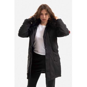 Alpha Industries geacă Polar Jacket femei, culoarea negru, de iarnă 123002.404-black