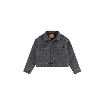 Levi's geaca de blugi pentru copii QUILTED TRUCKER JACKET culoarea gri, 3EL097