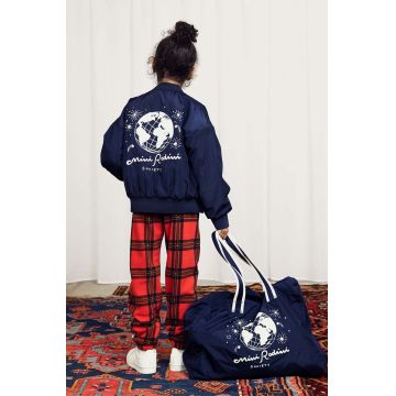 Mini Rodini geaca bomber pentru copii culoarea albastru marin, 2471011260