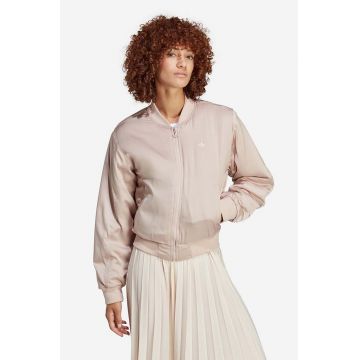 adidas Originals geaca bomber femei, culoarea galben, de tranzitie