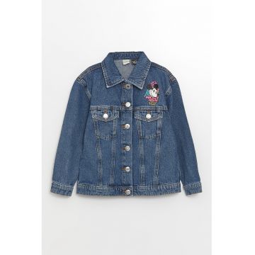 Jacheta de denim cu Mickey Mouse