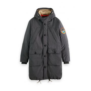 Geaca parka barbati - 300865101 - Bumbac/Poliester - Gri