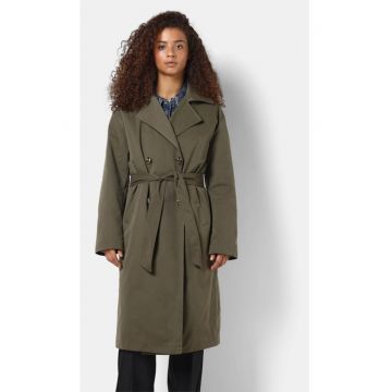 Trench dama - 483647 - Verde - Poliester