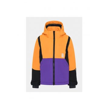 Geaca ski copii - 8111 - Nylon - Violet/Portocaliu