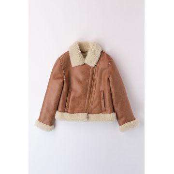 Jacheta cu blana shearling sintetica